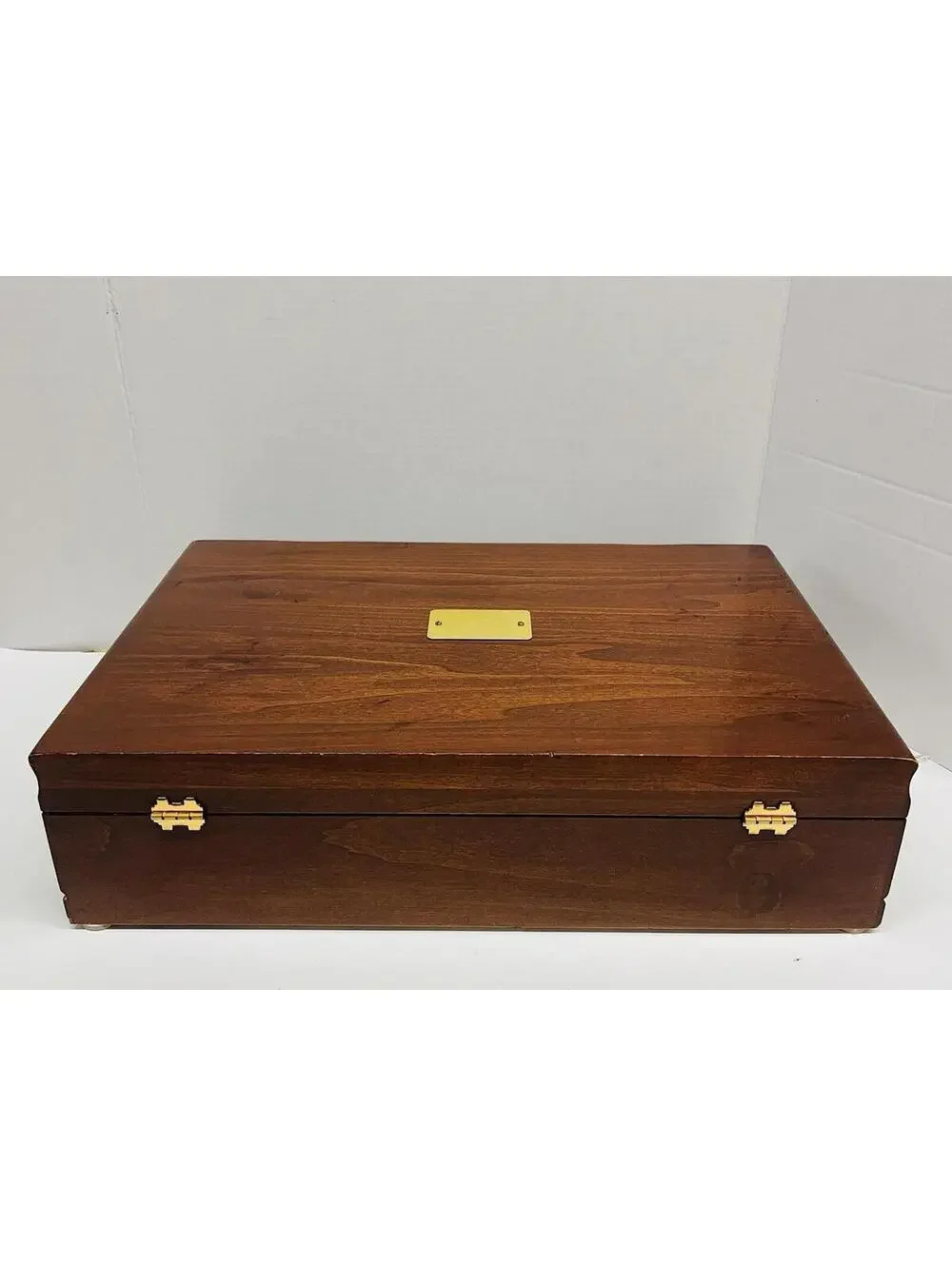 Reed & Barton Anti-Tarnish Eureka Wooden Silverware Flatware Storage Chest Box